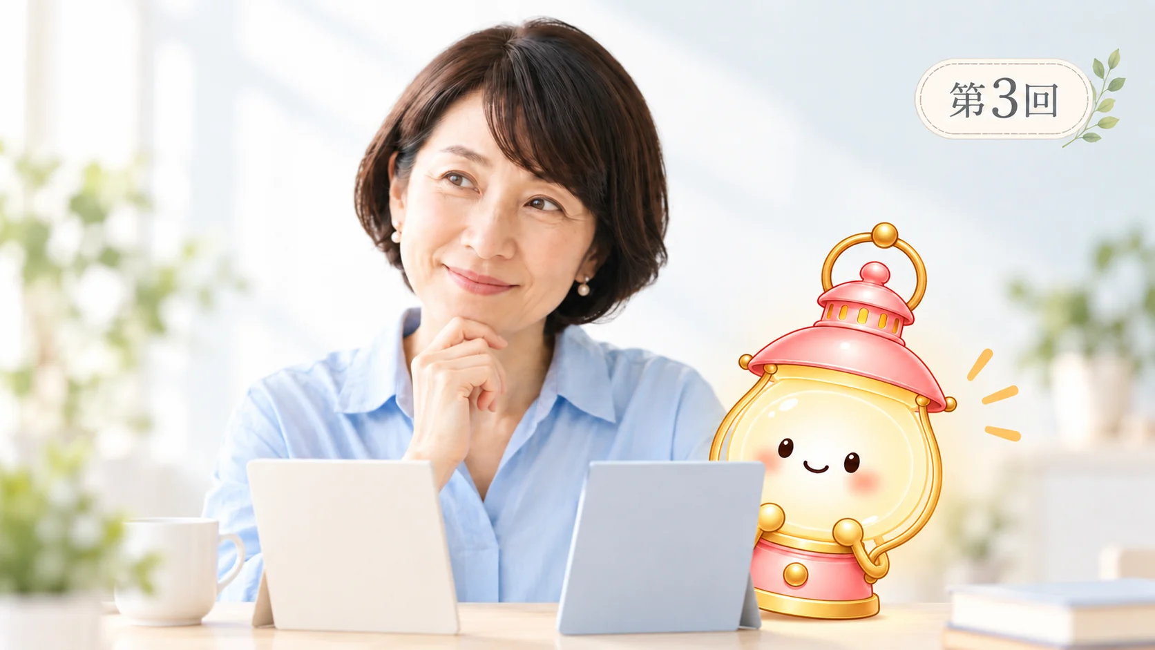 無料ブログとWordPressの違いを考える安藤広恵さんとあかりちゃんの第3回アイキャッチ